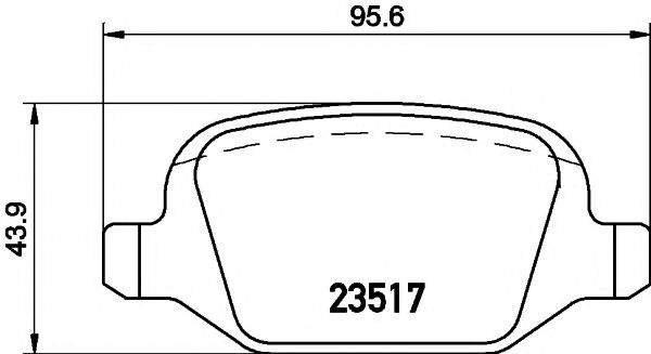 комплект спирачно феродо, дискови спирачки 8DB 355 009-361