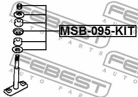 окачване, опора на оста MSB-095-KIT