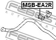 тампони, стаб. щанга MSB-EA2R