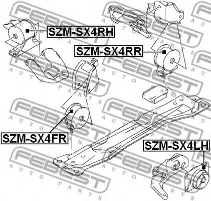 окачване, двигател SZM-SX4RH
