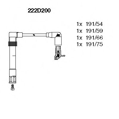 комплект запалителеи кабели 222D200