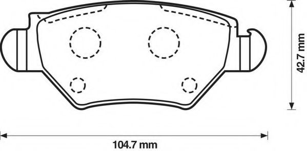 комплект спирачно феродо, дискови спирачки 573010J