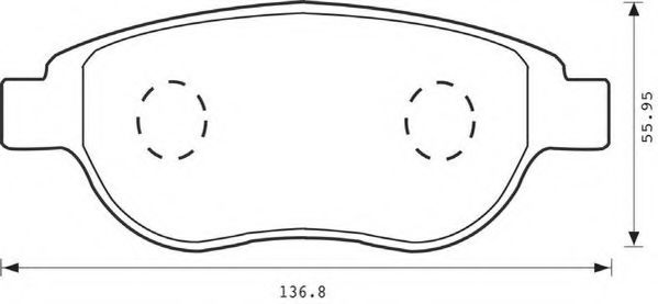 комплект спирачно феродо, дискови спирачки 573031J