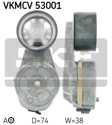 обтящна ролка, пистов ремък VKMCV 53001