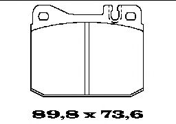 комплект спирачно феродо, дискови спирачки BL1446A2