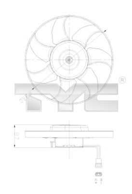вентилатор, охлаждане на двигателя 837-0025