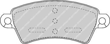 комплект спирачно феродо, дискови спирачки FDB1370