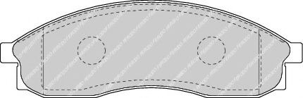 комплект спирачно феродо, дискови спирачки FDB1434