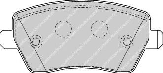 комплект спирачно феродо, дискови спирачки FDB1617