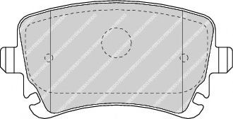 комплект спирачно феродо, дискови спирачки FDB1655