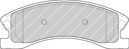 комплект спирачно феродо, дискови спирачки FDB1659
