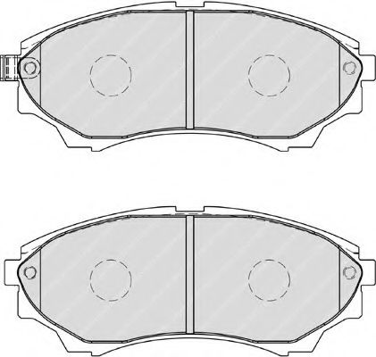 комплект спирачно феродо, дискови спирачки FDB1817