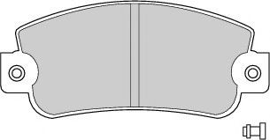 комплект спирачно феродо, дискови спирачки FDB346