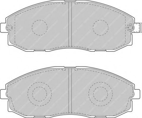 комплект спирачно феродо, дискови спирачки FVR1498