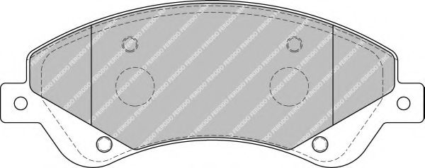 комплект спирачно феродо, дискови спирачки FVR1929