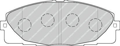 комплект спирачно феродо, дискови спирачки FVR4327