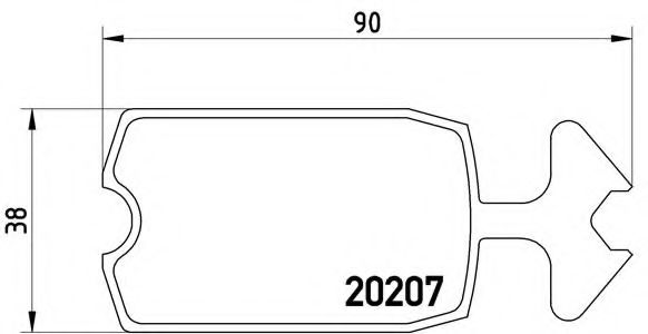 комплект спирачно феродо, дискови спирачки P 61 002