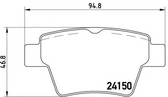 комплект спирачно феродо, дискови спирачки P 61 080