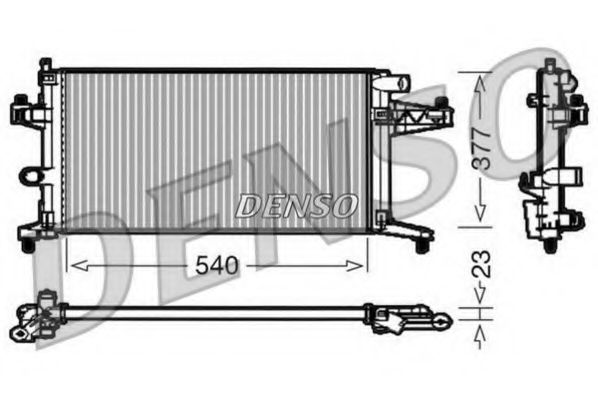 радиатор, охлаждане на двигателя DRM20038