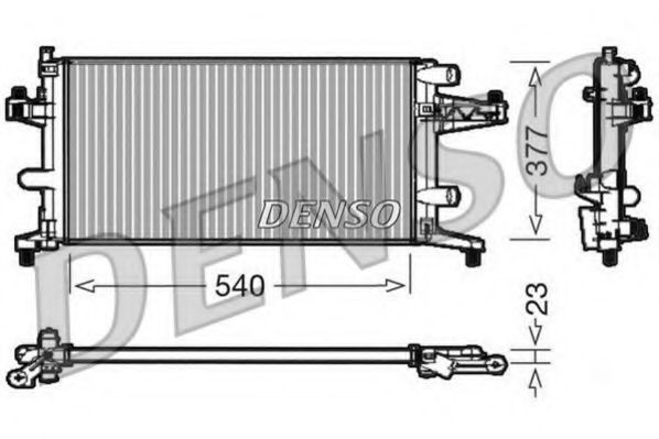 радиатор, охлаждане на двигателя DRM20040