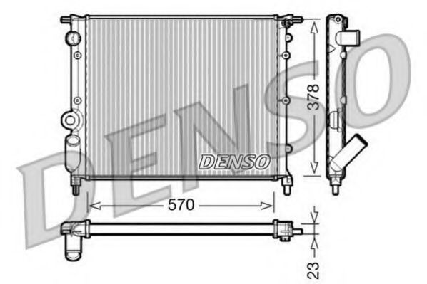 радиатор, охлаждане на двигателя DRM23013