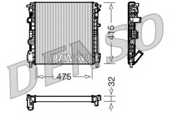 радиатор, охлаждане на двигателя DRM23015