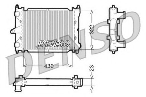 радиатор, охлаждане на двигателя DRM32033