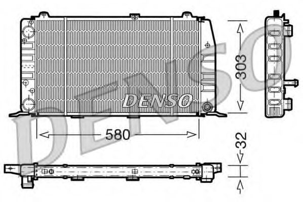 радиатор, охлаждане на двигателя DRM02010