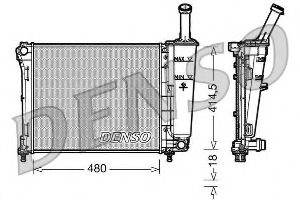 радиатор, охлаждане на двигателя DRM09161