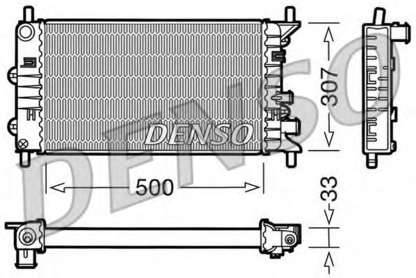 радиатор, охлаждане на двигателя DRM10024
