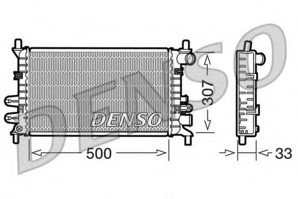радиатор, охлаждане на двигателя DRM10027