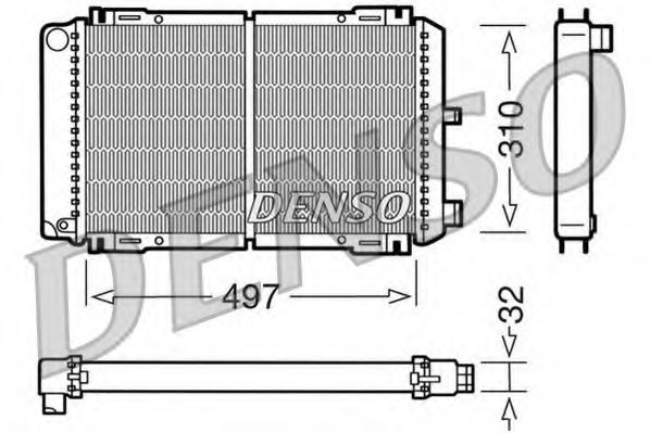 радиатор, охлаждане на двигателя DRM10031