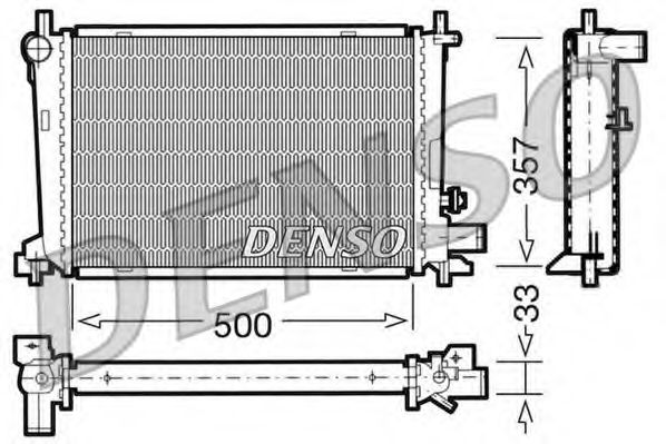 радиатор, охлаждане на двигателя DRM10039