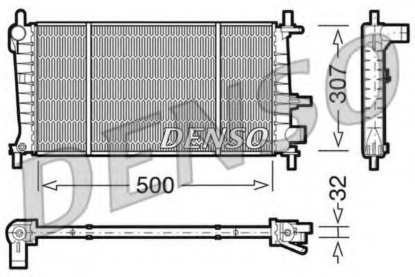 радиатор, охлаждане на двигателя DRM10041