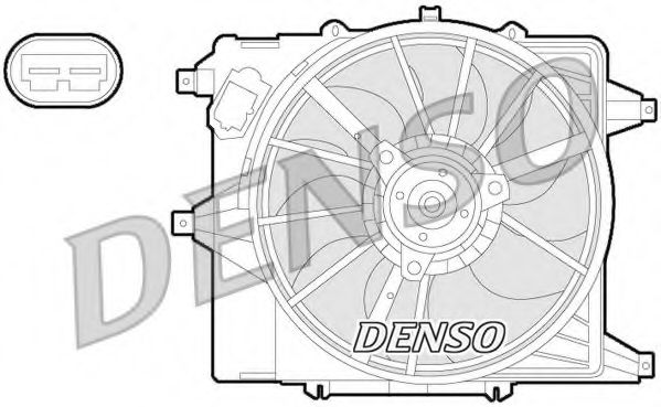 вентилатор, охлаждане на двигателя DER23003
