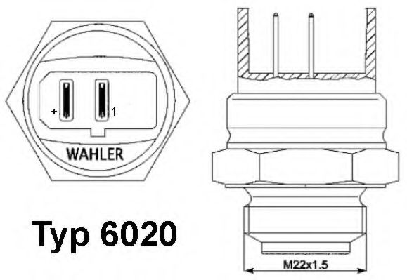 термошалтер, вентилатор на радиатора; термошалтер, вентилатор на радиатора 6020.95D