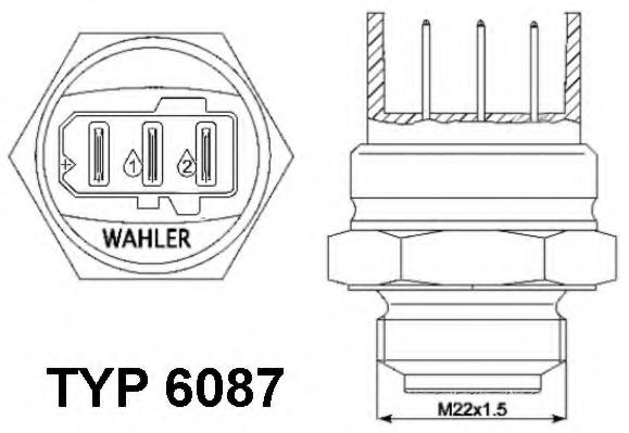 термошалтер, вентилатор на радиатора 6087.87D