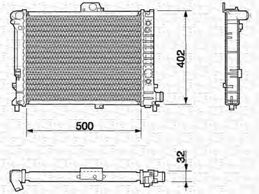 радиатор, охлаждане на двигателя 350213632000