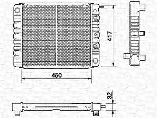 радиатор, охлаждане на двигателя 350213664000